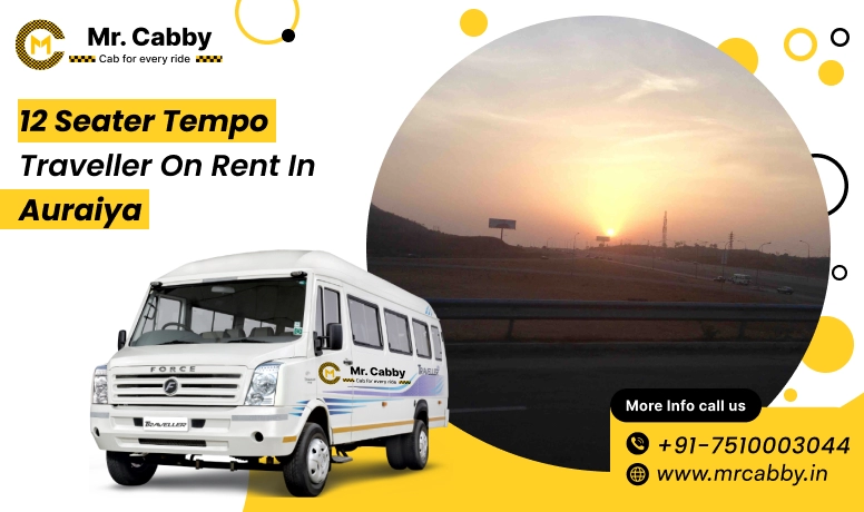 12 seater tempo traveller on rent in Auraiya