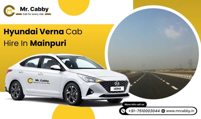 Hyundai Verna cab on rent in Mainpuri