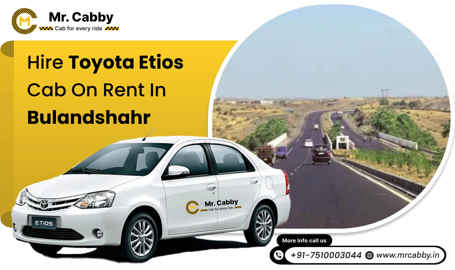 Toyota Etios cab on rent in Bulandshahr