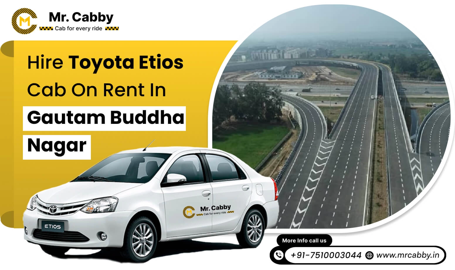 Toyota Etios rental service in Gautam Buddha Nagar