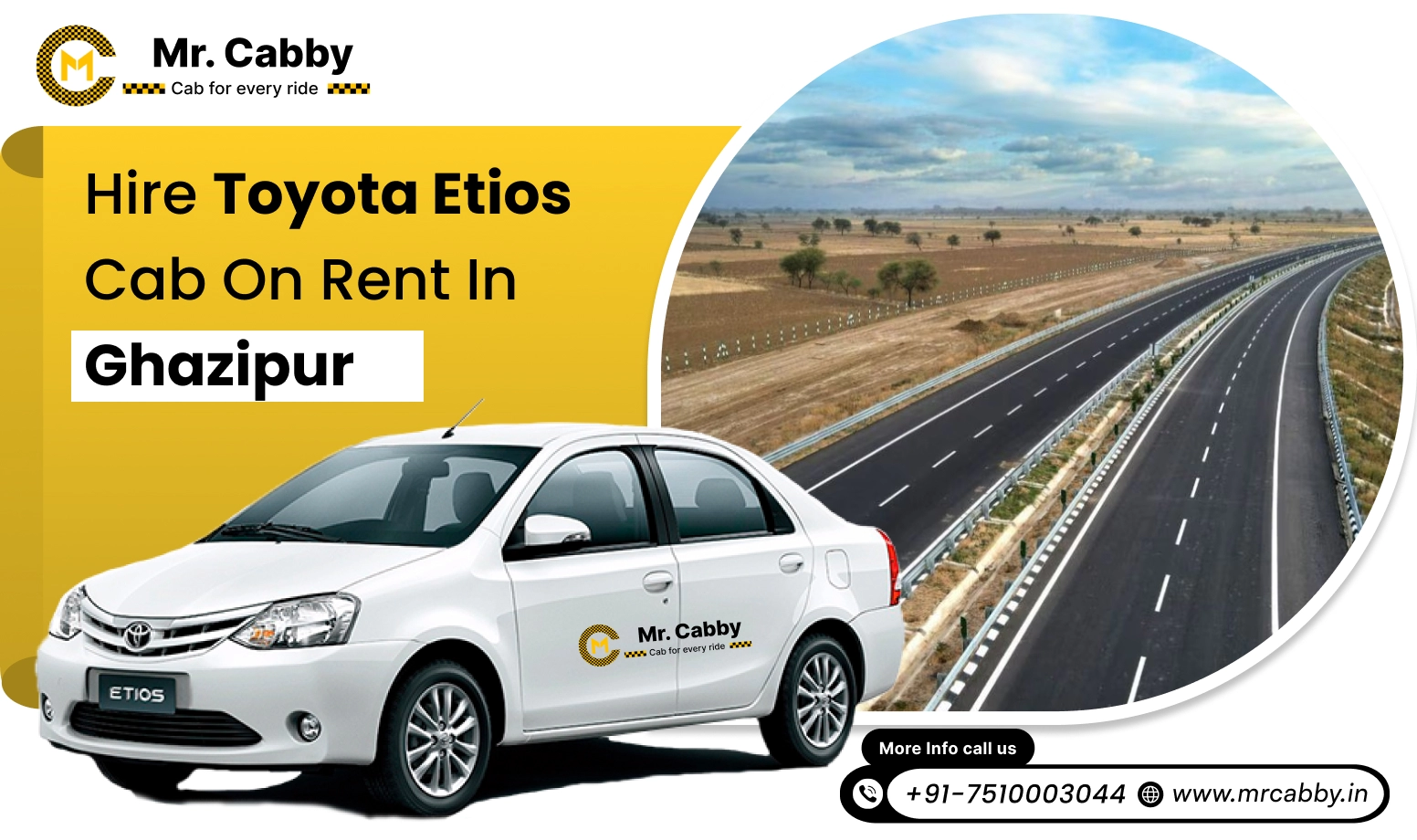 Toyota Etios cab on rent in Ghazipur