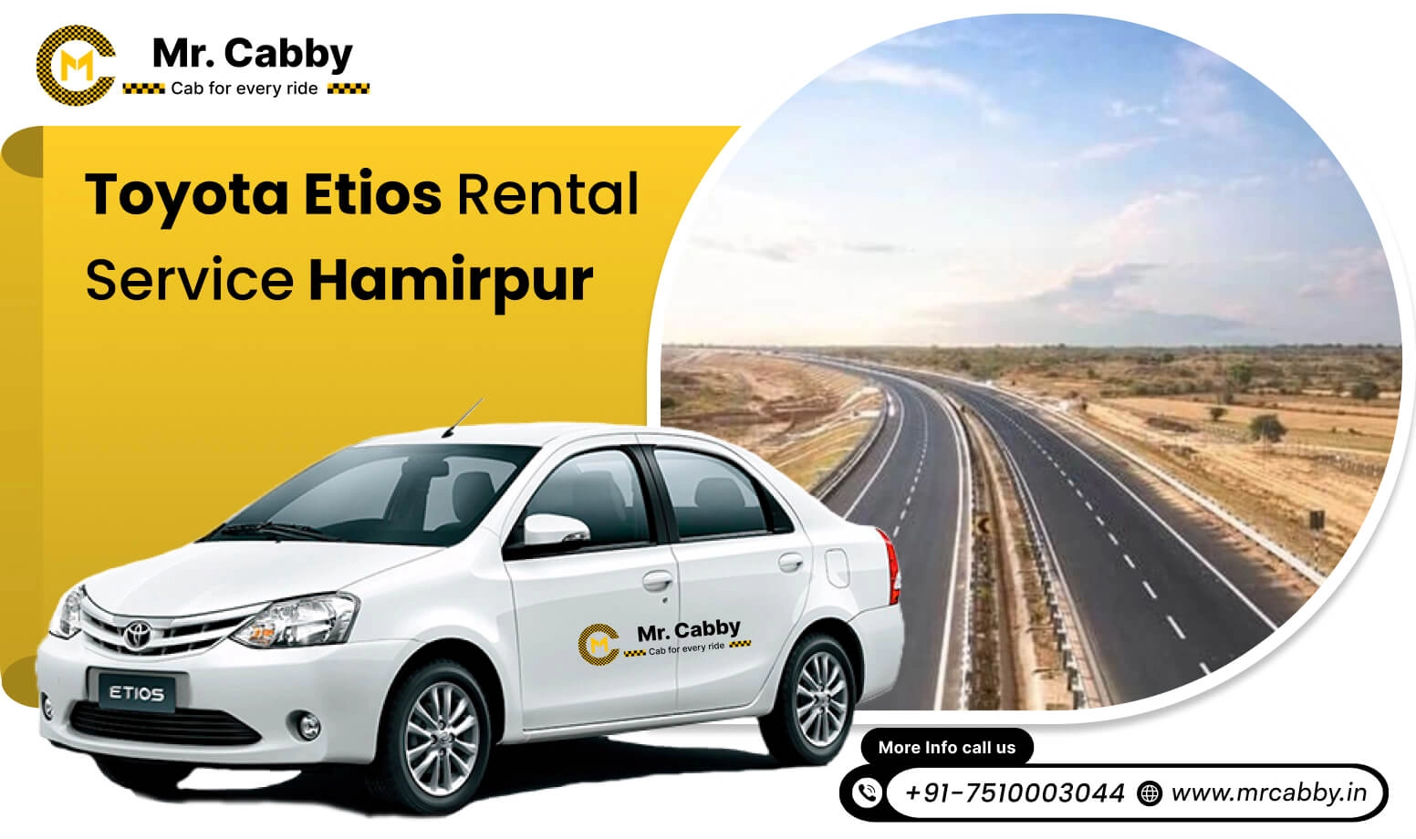 Toyota Etios rental service in Hamirpur 