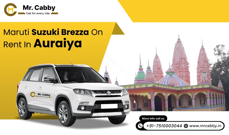 Hire Maruti Suzuki Vitara Brezza cab on rent in Auraiya