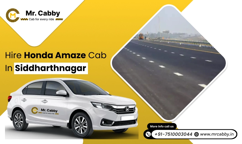 Hire Honda Amaze cab on rent in Siddharthnagar