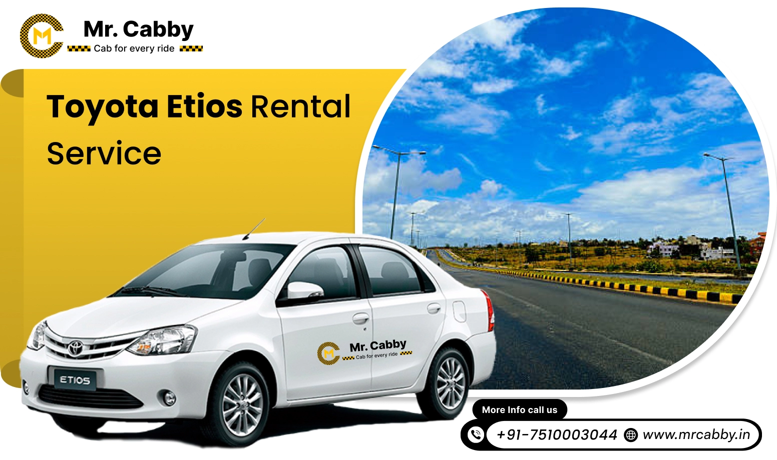 Toyota Etios cab on rent in Mirzapur