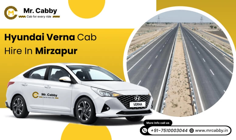 Hyundai Verna cab on rent in Mirzapur