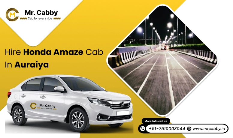 Hire Honda Amaze cab on rent in Auraiya