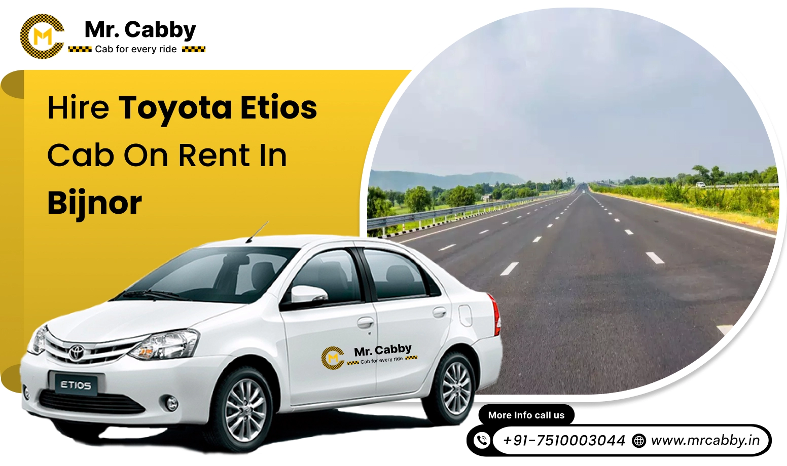 Toyota Etios on rent in Bijnor