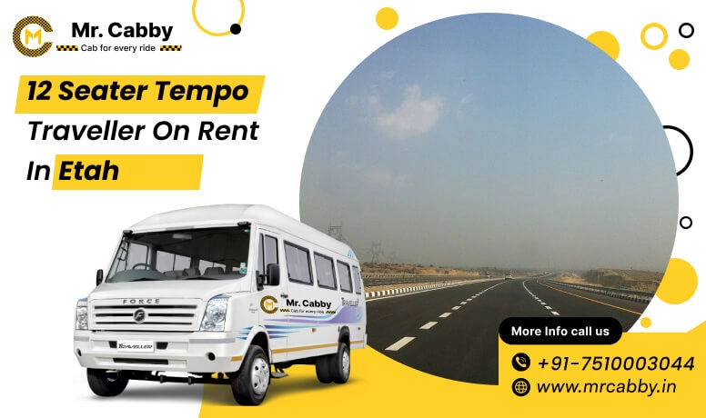 12 seater tempo traveller on rent in Etah