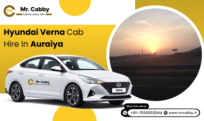 Hyundai Verna cab hire in Auraiya