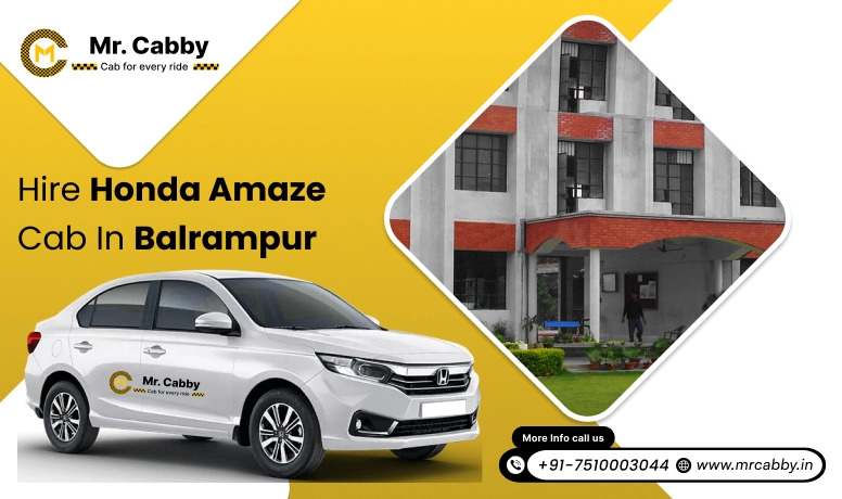 Hire Honda Amaze cab on rent in Balrampur