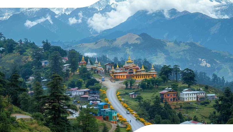 Tawang,: Snow-capped peaks Himalayas