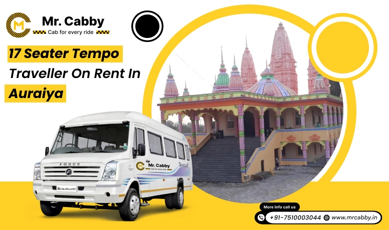 17 seater tempo traveller on rent in Auraiya