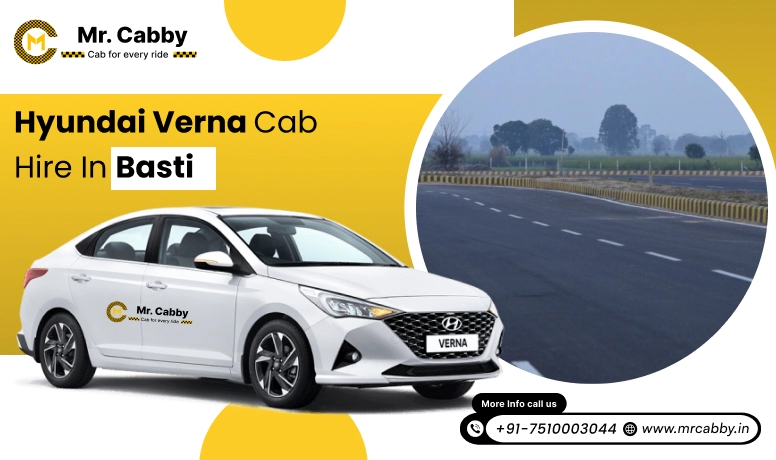 Hyundai Verna cab on rent in Basti