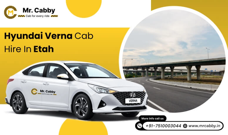 Hyundai Verna cab hire in Etah