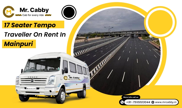 17 seater tempo traveller on rent in Mainpuri