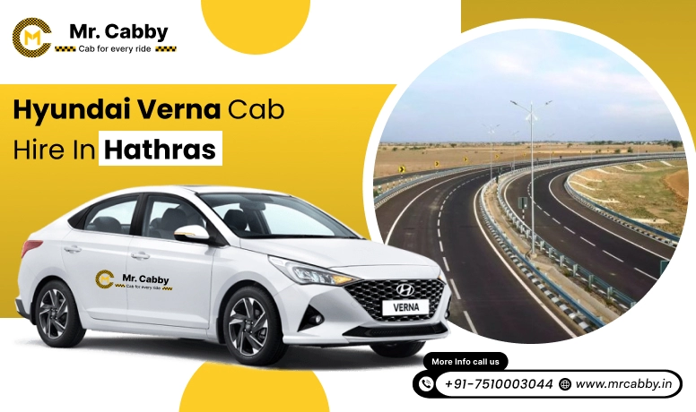 Hyundai Verna cab on rent in Hathras