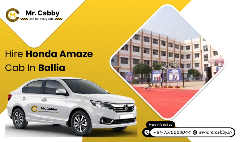 Hire Honda Amaze cab on rent in Ballia