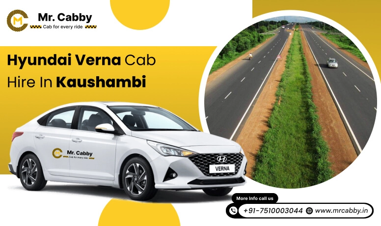 Hyundai Verna cab on rent in Kaushambi